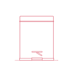 Objects Bathroom Trash Cans Ikea Strapats Pedal Bin Vinyl Cutting Svg File, Free Vectors File